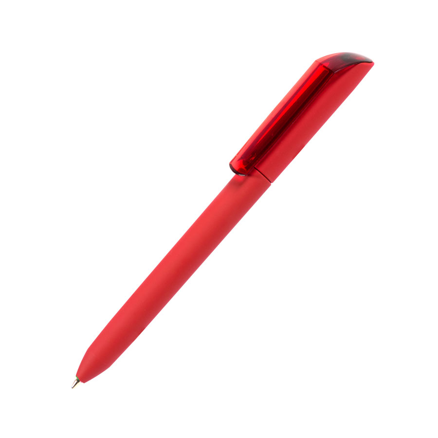Ручка шариковая FLOW PURE c покрытием soft touch и прозрачным клипом, ААА Групп, Ручки пластиковые,  a570-5255