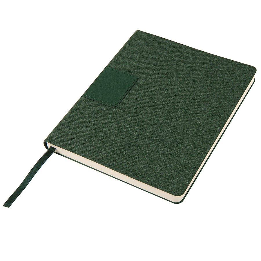 Бизнес-блокнот "Tweedi", 150х180 мм, темно-зеленый, кремовая бумага, гибкая обложка, в линейку, ААА Групп, ThinkMe,  a627-5400