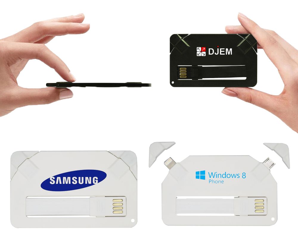 Кабели USB в форме визитки, ААА Групп, Мобильные аксессуары на заказ,  00.8042.02