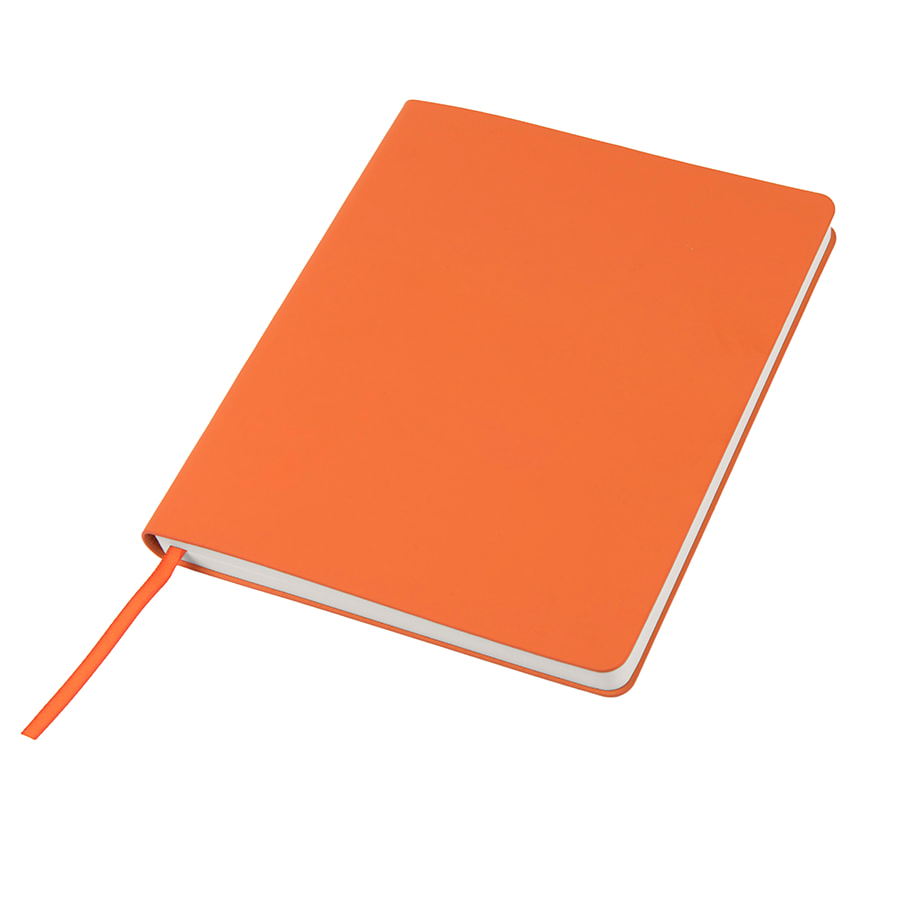 Бизнес-блокнот "Cubi", 150*180 мм, оранжевый, кремовый форзац, мягкая обложка, в линейку, ААА Групп, ThinkMe,  a498-5943