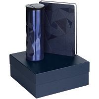Набор Gems: ежедневник и термостакан, темно-синий, цена: 2594 руб.