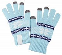 Сенсорные перчатки Snowflake, голубые, цена: 299 руб.