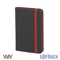 Блокнот "Бергамо", покрытие soft touch, формат А6, черный/оранжевый#, цена: 289 руб.