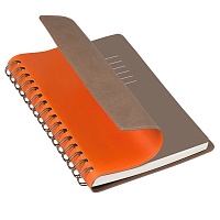Ежедневник недатированный, Portobello Trend, Vista, 145х210, 256 стр, оранжевый/коричневый (т.-корчневый форзац), цена: 1117 руб.