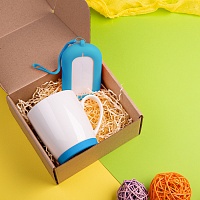 Набор подарочный MATISSE`TEAS: кружка, зарядное устройство, коробка, стружка, голубой, цена: 1452 руб.