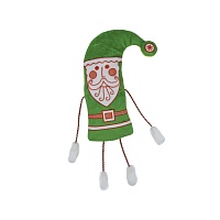 Новогодний колпачок Забавный Дед мороз текстиль(зеленый)(упаковка для конфет), цена: 203.19 руб.