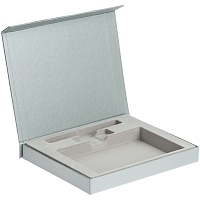 Коробка Memo Pad для блокнота, флешки и ручки, серебристая, цена: 478 руб.