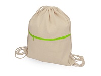 Рюкзак-мешок хлопковый Lark с цветной молнией, цена: 343.23 руб.