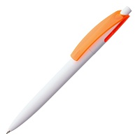 Ручка шариковая Bento, белая с оранжевым, цена: 19 руб.