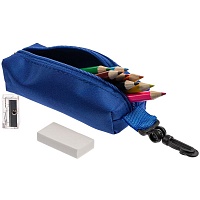 Набор Hobby с цветными карандашами, ластиком и точилкой, синий, уценка, цена: 145 руб.