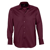 Рубашка мужская с длинным рукавом Brighton, бордовая, цена: 2931 руб.