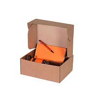 Подарочный набор Portobello оранжевый в малой универсальной подарочной коробке (Ежедневник недат А5 (Summer time), Спортбутылка, Ручка), цена: 1455 руб.