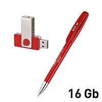 Набор ручка + флеш-карта 16Гб в футляре, цена: 1288 руб.