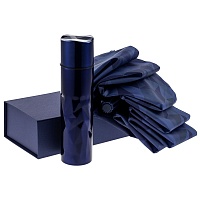 Набор Gems: зонт и термос, синий, цена: 4795 руб.