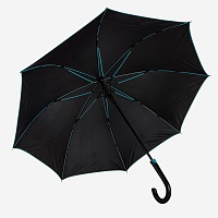 Зонт-трость BACK TO BLACK, пластиковая ручка, полуавтомат, цена: 1190 руб.